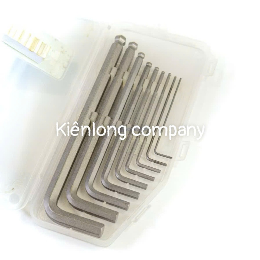 Bộ Lục Giác Chữ L Kingmu 9 Cây – Hợp Kim Thép Đặc Biệt Bền Bỉ (1 Bộ)