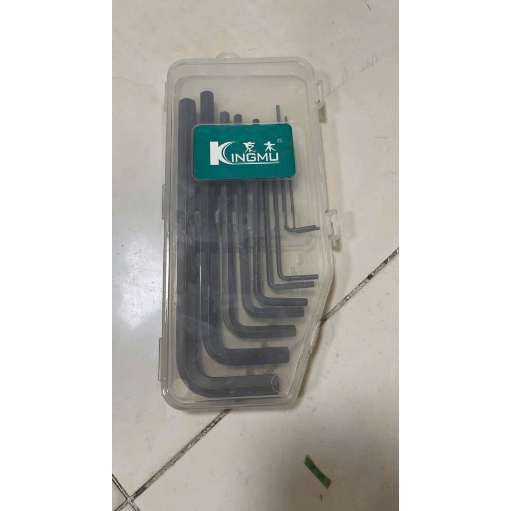 Bộ Lục Giác Chữ L Kingmu 9 Cây – Hợp Kim Thép Đặc Biệt Bền Bỉ (1 Bộ)