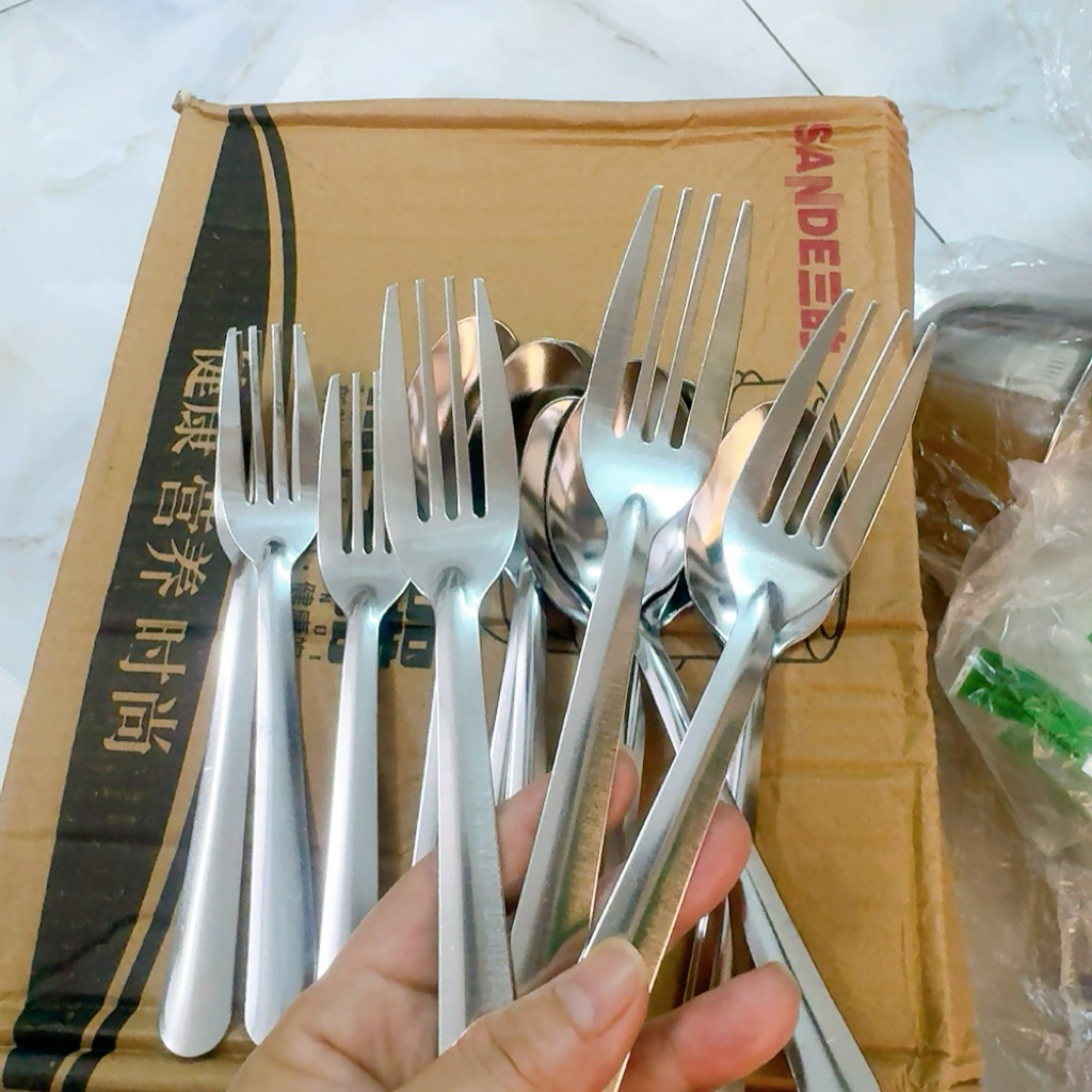 combo 5 Nĩa Inox cao cấp sáng bóng, thiết kế sang trọng