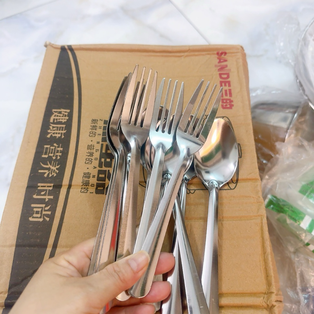 combo 5 Nĩa Inox cao cấp sáng bóng, thiết kế sang trọng