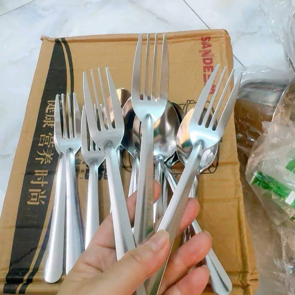 combo 5 Nĩa Inox cao cấp sáng bóng, thiết kế sang trọng