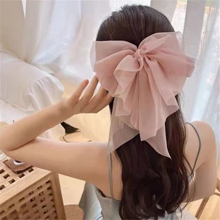 IK Kẹp Tóc Nàng Thơ Vải Voan Nơ Tiểu Thư Ngọt Ngào K98