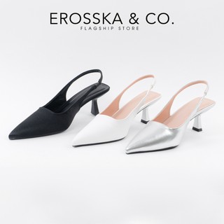 Erosska - Giày cao gót mũi nhọn kiểu dáng đơn giản thanh lịch màu bạc cao 6cm - EH042