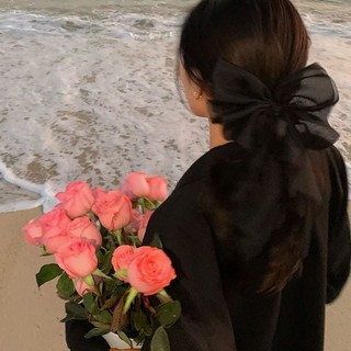 IK Kẹp Tóc Nàng Thơ Vải Voan Nơ Tiểu Thư Ngọt Ngào K98