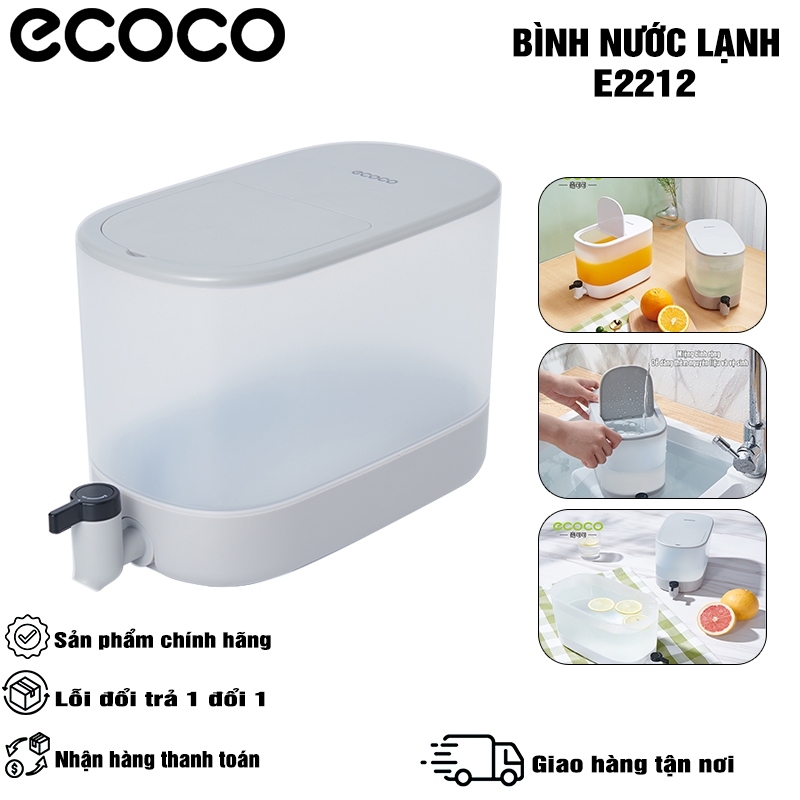 Bình đựng nước ecoco E2212, dung tích 4 lít, vòi rót tiện dụng, thiết ...