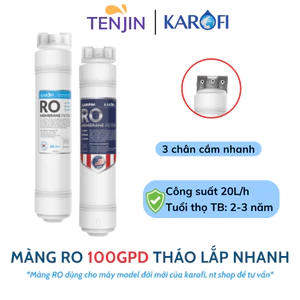 Màng RO Karofi 100GPD Thay Nhanh Nhập Khẩu Mỹ Kiểu Mới Model KQA-U95 PRO, M82, L82... Công Suất Lọc 20L/H