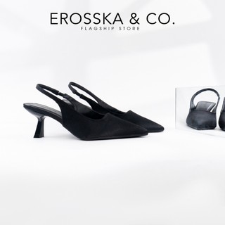 Erosska - Giày cao gót mũi nhọn kiểu dáng đơn giản thanh lịch màu bạc cao 6cm - EH042
