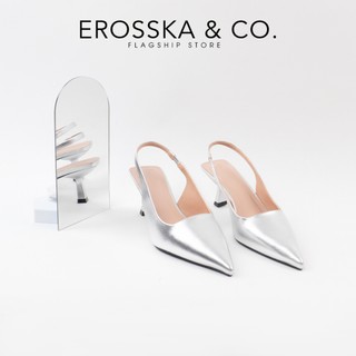 Erosska - Giày cao gót mũi nhọn kiểu dáng đơn giản thanh lịch màu bạc cao 6cm - EH042