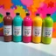 Màu Acrylic 5D Pha Sẵn Chai 1000ml Kèm Vòi Nhấn/Nắp Bật Tô Tượng Vẽ Tranh HUNGACOLOR