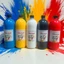 Màu Acrylic 5D Pha Sẵn Chai 1000ml Kèm Vòi Nhấn/Nắp Bật Tô Tượng Vẽ Tranh HUNGACOLOR