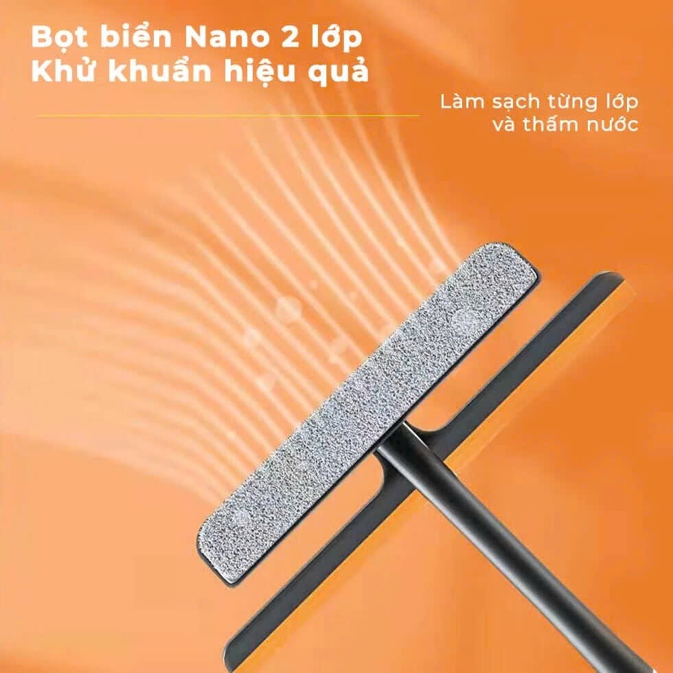 CHỔI GẠT NƯỚC DỌN KÍNH SIÊU TIỆN - Cây Lau Kính Cam Cầm Tay Đa Năng-Cây Gạt Kính 3in1 Nhỏ Gọn Dễ Dùng