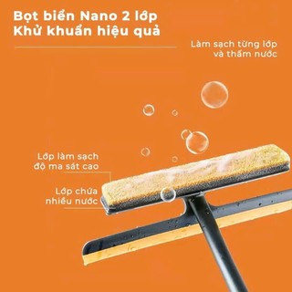 CHỔI GẠT NƯỚC DỌN KÍNH SIÊU TIỆN - Cây Lau Kính Cam Cầm Tay Đa Năng-Cây Gạt Kính 3in1 Nhỏ Gọn Dễ Dùng