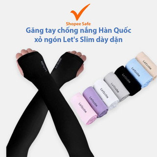 Găng tay chống nắng Hàn Quốc xỏ ngón Let's Slim dày dặn, ngăn tia UV hiệu quả (1 đôi) #A75