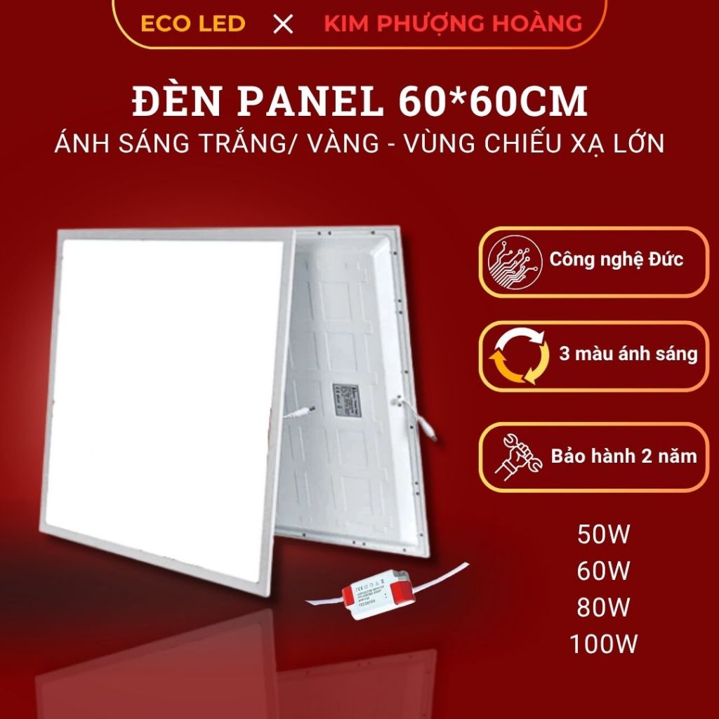 Đèn LED Panel 60x60cm 50W 60W 80W 100W– Âm Trần Hoặc Ốp Nổi – Tiết Kiệm ...