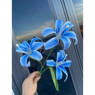 🌸 HOA LAN PHÚC THỊNH – OFFICIAL STORE Cành Hoa Ly Giả 3 Bông – Sang Trọng, Tươi Tắn Như Hoa Thật