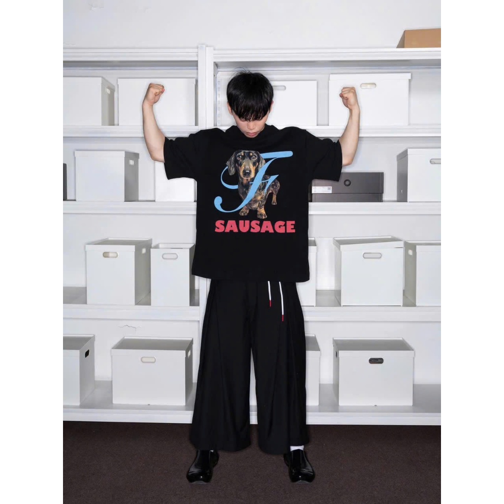 Áo thun Stee Cổ tròn SAUSAGE Localbrand ICVCVNI Unisex Cotton