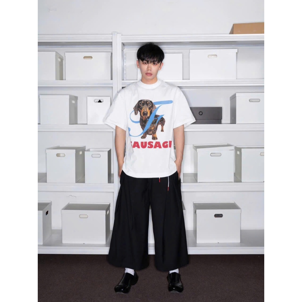 Áo thun Stee Cổ tròn SAUSAGE Localbrand ICVCVNI Unisex Cotton