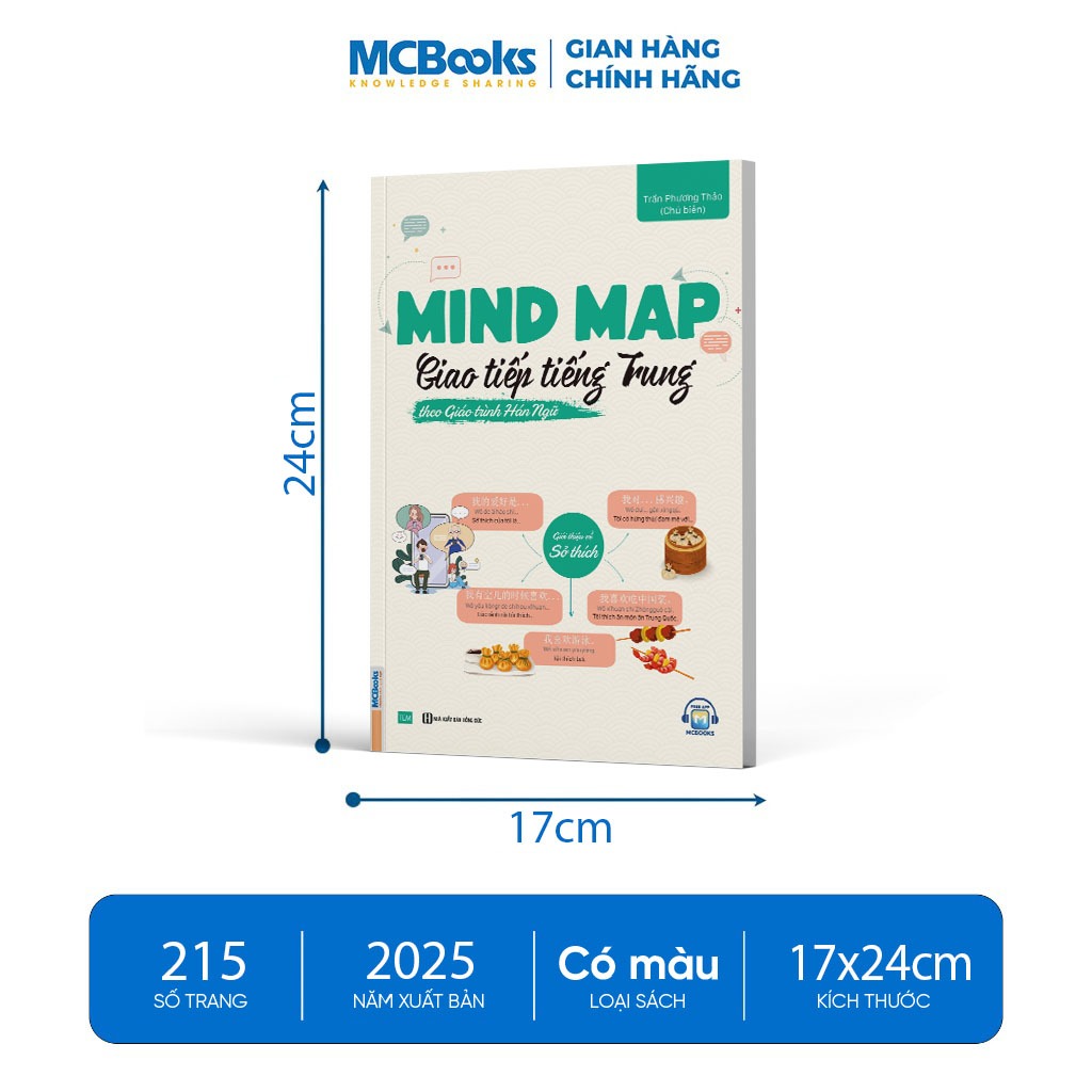 Sách - Mind map giao tiếp tiếng Trung theo giáo trình Hán Ngữ
