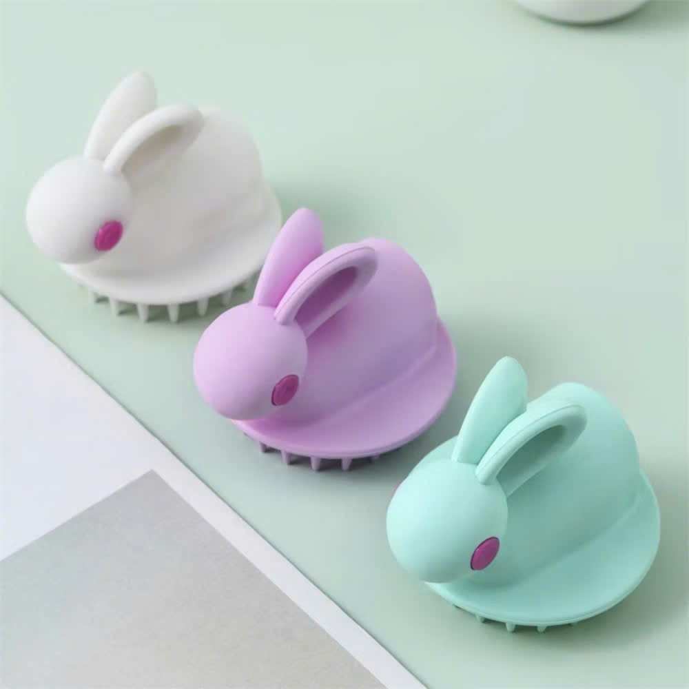 Lược Silicone Cho Bé Khi Tắm – Mô Phỏng Thỏ Hoạt Hình - Massage Đầu Dịu Êm Mỗi Lần Gội
