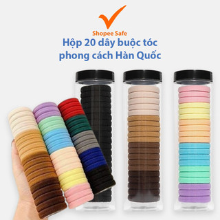 Hộp 20 dây buộc tóc phong cách Hàn Quốc thun cột tóc nữ dễ thương #A5
