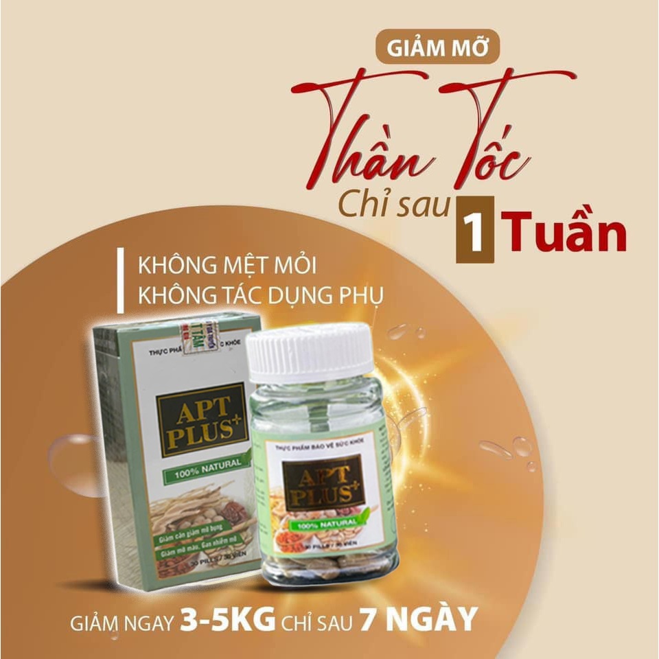 Giảm cân APT PLUS Trà Giảm cân nhanh cấp tốc chính hãng thảo mộc không phải thuốc giảm cân