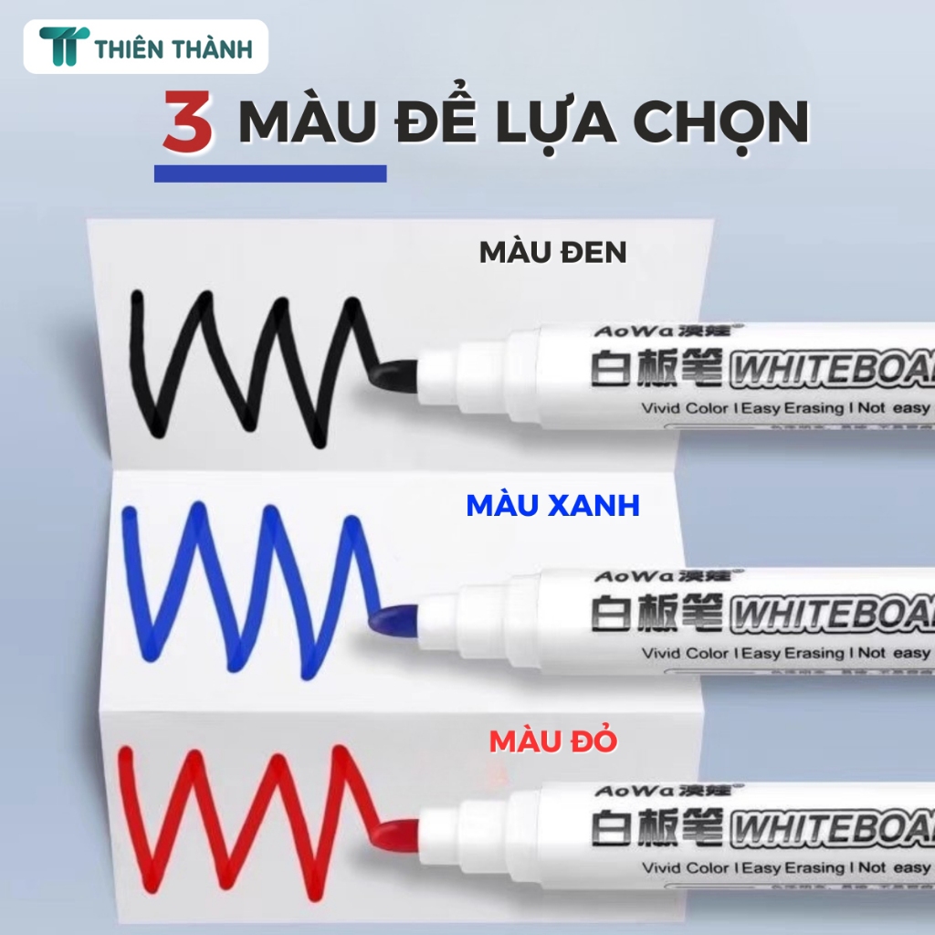 Bút Lông Viết Bảng Trắng Xóa Được - Whiteboard Marker Mực Nhanh Khô, Nét Mịn, Dễ Dàng Tẩy Sạch