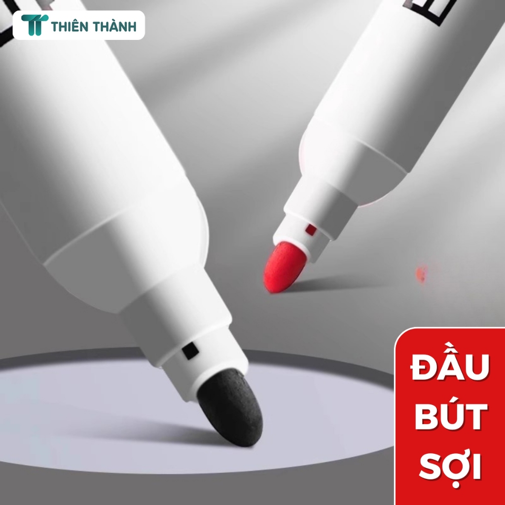 Bút Lông Viết Bảng Trắng Xóa Được - Whiteboard Marker Mực Nhanh Khô, Nét Mịn, Dễ Dàng Tẩy Sạch