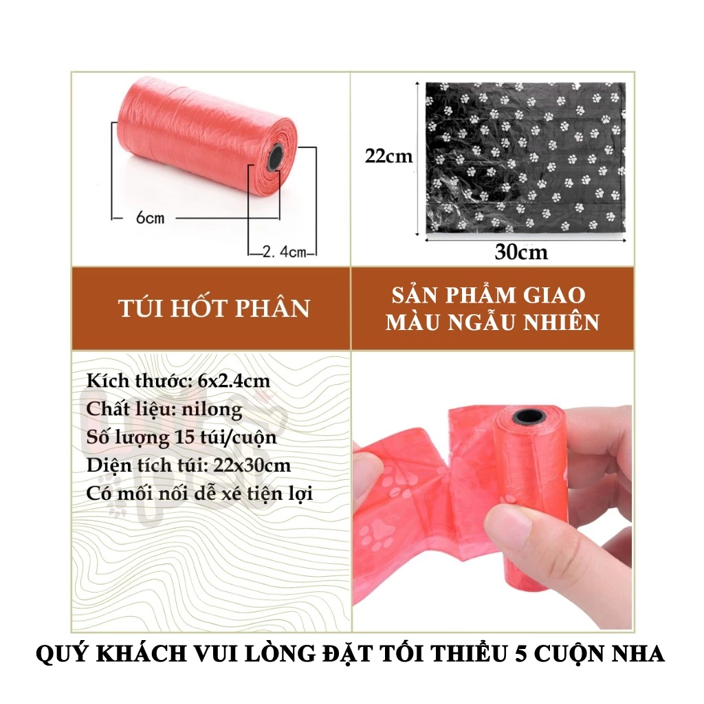 Kích thước túi 30x22cm rộng rãi