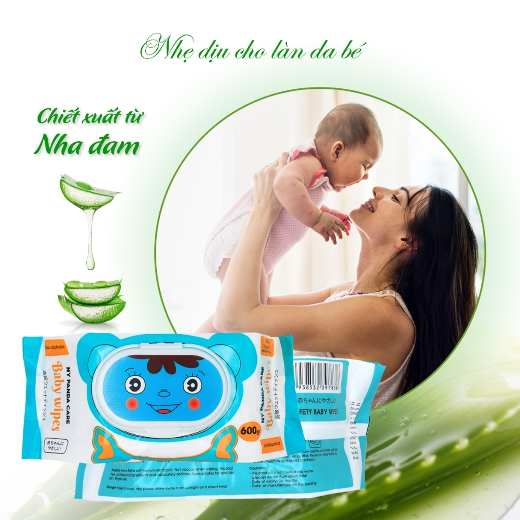 Combo mua 10 tặng 2 khăn ướt gấu Ny Baby Wipes gói to (Màu ngẫu nhiên) không paraben | Như Ý Company