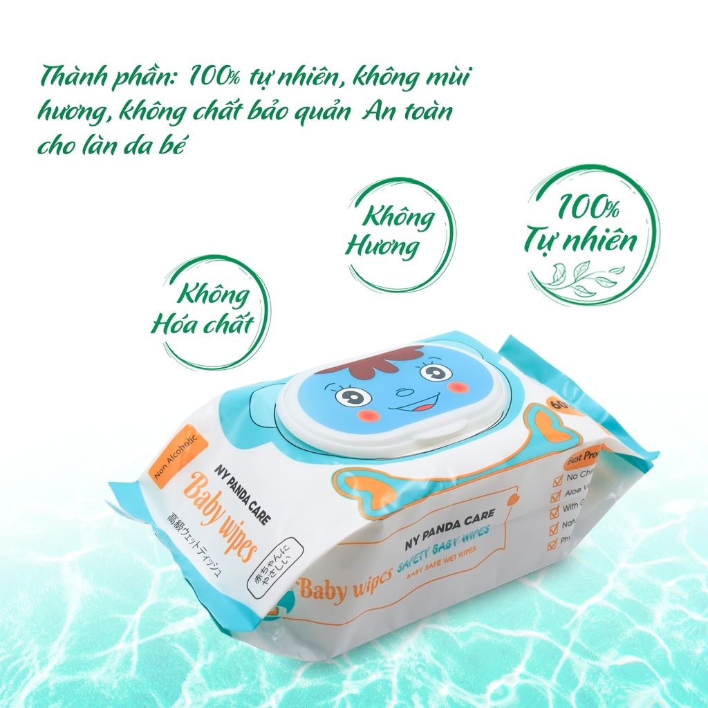Combo mua 10 tặng 2 khăn ướt gấu Ny Baby Wipes gói to (Màu ngẫu nhiên) không paraben | Như Ý Company