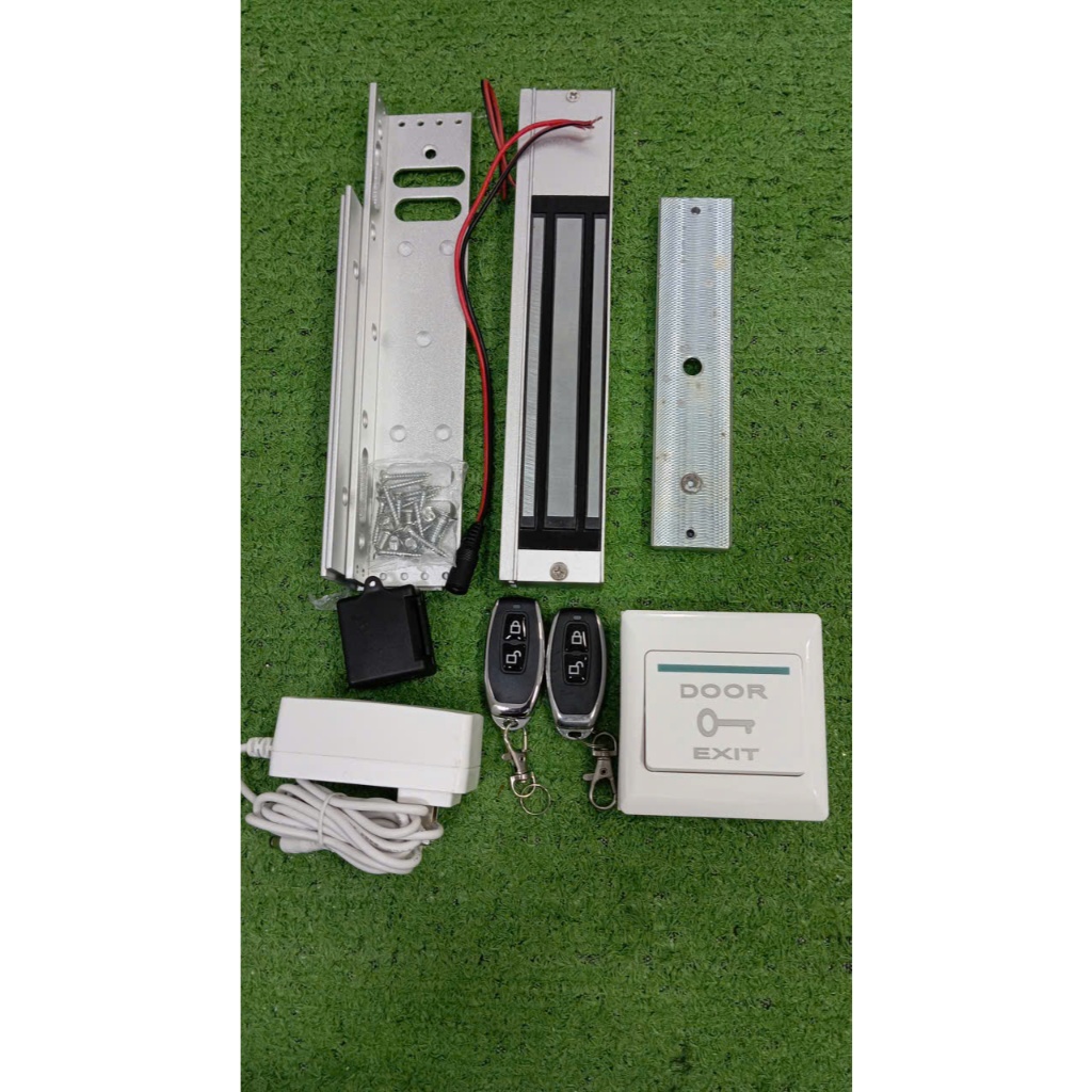 Combo khóa nam châm từ 280kg+ mạch điều khiển+ 2 remote + Exit door có đế