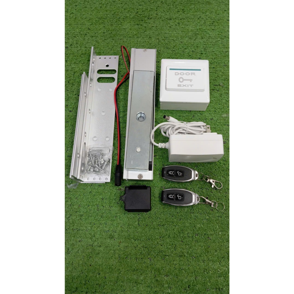 Combo khóa nam châm từ 280kg+ mạch điều khiển+ 2 remote + Exit door có đế