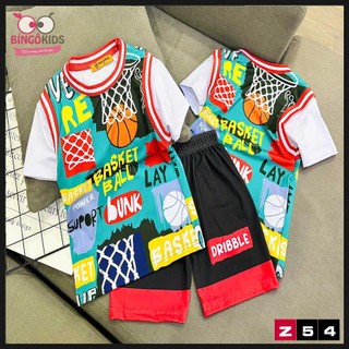 Đồ bộ mặc nhà An's Kids bé trai bo dệt cổ thời trang chất thun lạnh in 3D màu sắc đẹp và thời thượng