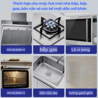 Tẩy Dầu Mỡ Nhà Bếp - Làm Sạch Máy Hút Mùi, Mặt Bếp, Tường Gạch Ốp, Bồn Rửa Bát An Toàn Tiện Lợi Hiệu Quả
