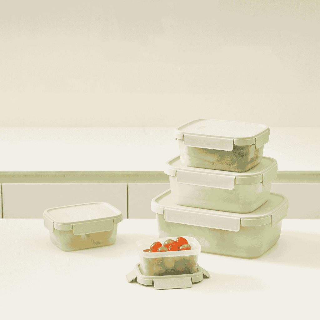 Bộ 3 hộp thực phẩm NẮP GÀI Hokkaido từ nhựa nguyên sinh kháng khuẩn, khử mùi, màu pastel xinh xắn