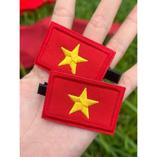 Combo 2 5 10 chiếc Ghim kẹp tóc cờ đỏ sao vàng cài áo cài tóc trang trí chụp ảnh mừng Quốc khánh 2/9