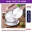Đĩa inox tròn màu bạc đựng đồ ăn, trái cây - tiện dụng, siêu bền