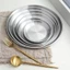 Đĩa inox tròn màu bạc đựng đồ ăn, trái cây - tiện dụng, siêu bền