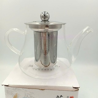 Ấm Pha Trà , Cafe Thủy Tinh  có vòi  Dung Tích 400 ML Chịu Nhiệt Có Lõi Lọc Inox 304 Cao Cấp
