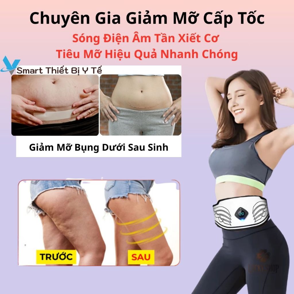 Đai Massage Giảm Mỡ Bụng Nhanh Chóng, Đai Nịt Bụng Massage Rung Lắc Đánh Tan Mỡ Tại Nhà