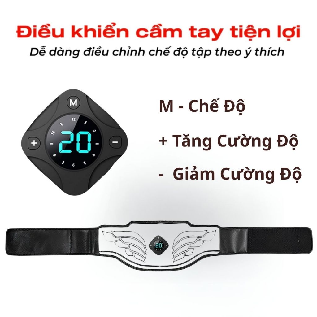 Đai Massage Giảm Mỡ Bụng Nhanh Chóng, Đai Nịt Bụng Massage Rung Lắc Đánh Tan Mỡ Tại Nhà