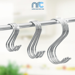 [Combo 10] Móc chữ S, Móc chữ S treo đồ Inox, Móc quần áo, treo đồ nhà bếp, nhà tắm, móc treo đồ đa năng