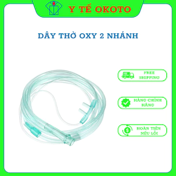 Dây thở oxy 2 nhánh ( dùng cho máy hoặc bình oxy)