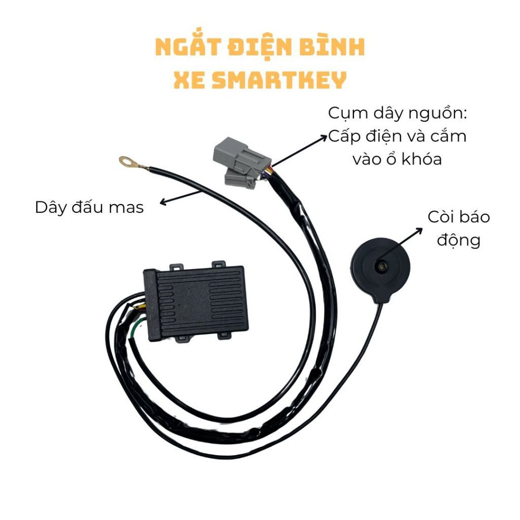KHÓA CHỐNG CƯỚP, CHỐNG HẾT BÌNH, CHỐNG TRỘM tích hơp Smartkey Cho Các Dòng Xe Máy Honda, khóa chống trộm, Khóa xe máy