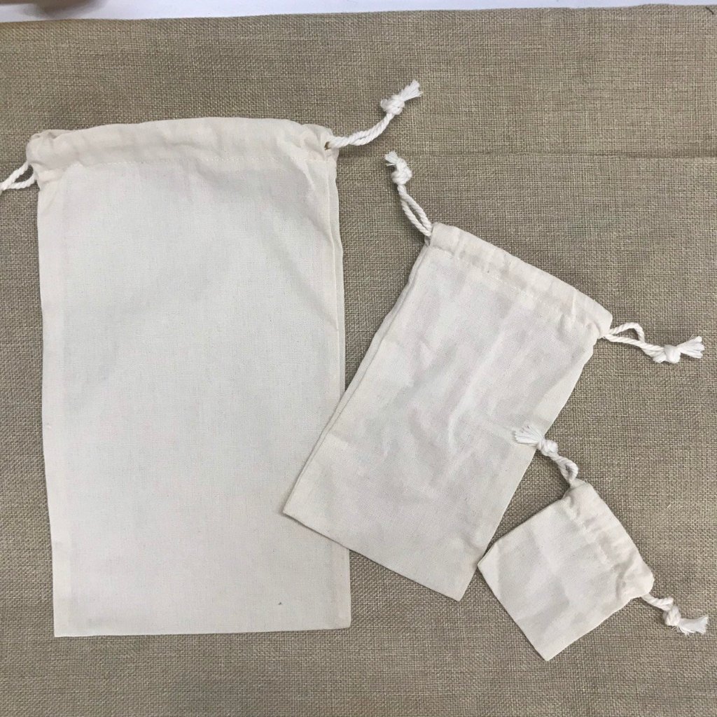 Túi dây rút vải canvas mỏng 190gsm dây dừa/dây cotton | Shopee Việt Nam