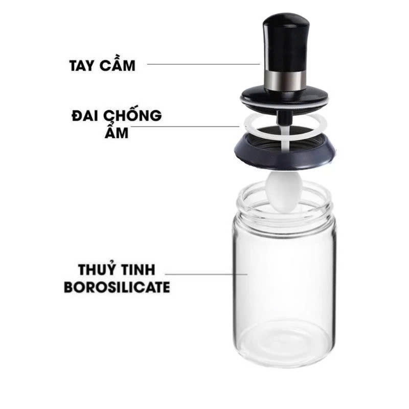 Lọ Đựng Gia Vị Kèm Muỗng Thông Minh,Lọ Gia Vị Chống Ẩm Bảo Quản Tốt - HŨ ĐỰNG GIA VỊ THỦY TINH NHÀ BẾP TIỆN LỢI