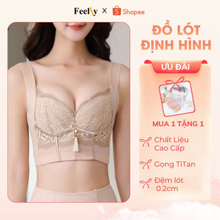[Chính Hãng Cao Cấp] Áo lót nữ định hình Feelsy bra nâng ngực, bản to gọn mỡ lưng nách có khe lót thêm đệm B56