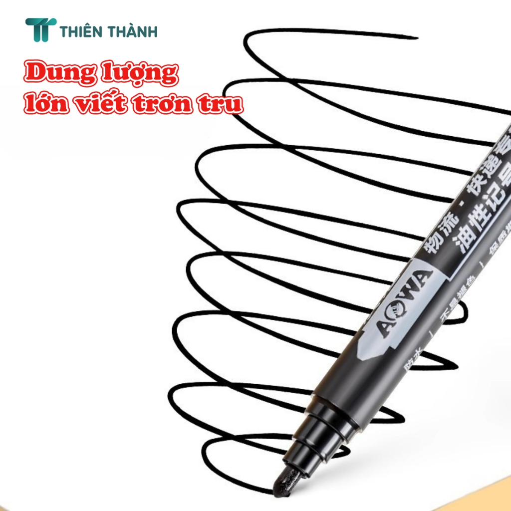 Bút Lông Dầu Viết Trên Nhựa/Kính- Bút Marker Không Xóa Được, Dụng Cụ Ghi Chú Cần Thiết Cho Văn Phòng