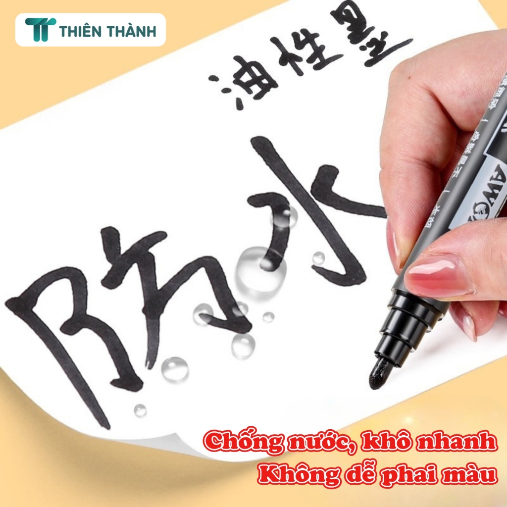 Bút Lông Dầu Viết Trên Nhựa/Kính- Bút Marker Không Xóa Được, Dụng Cụ Ghi Chú Cần Thiết Cho Văn Phòng