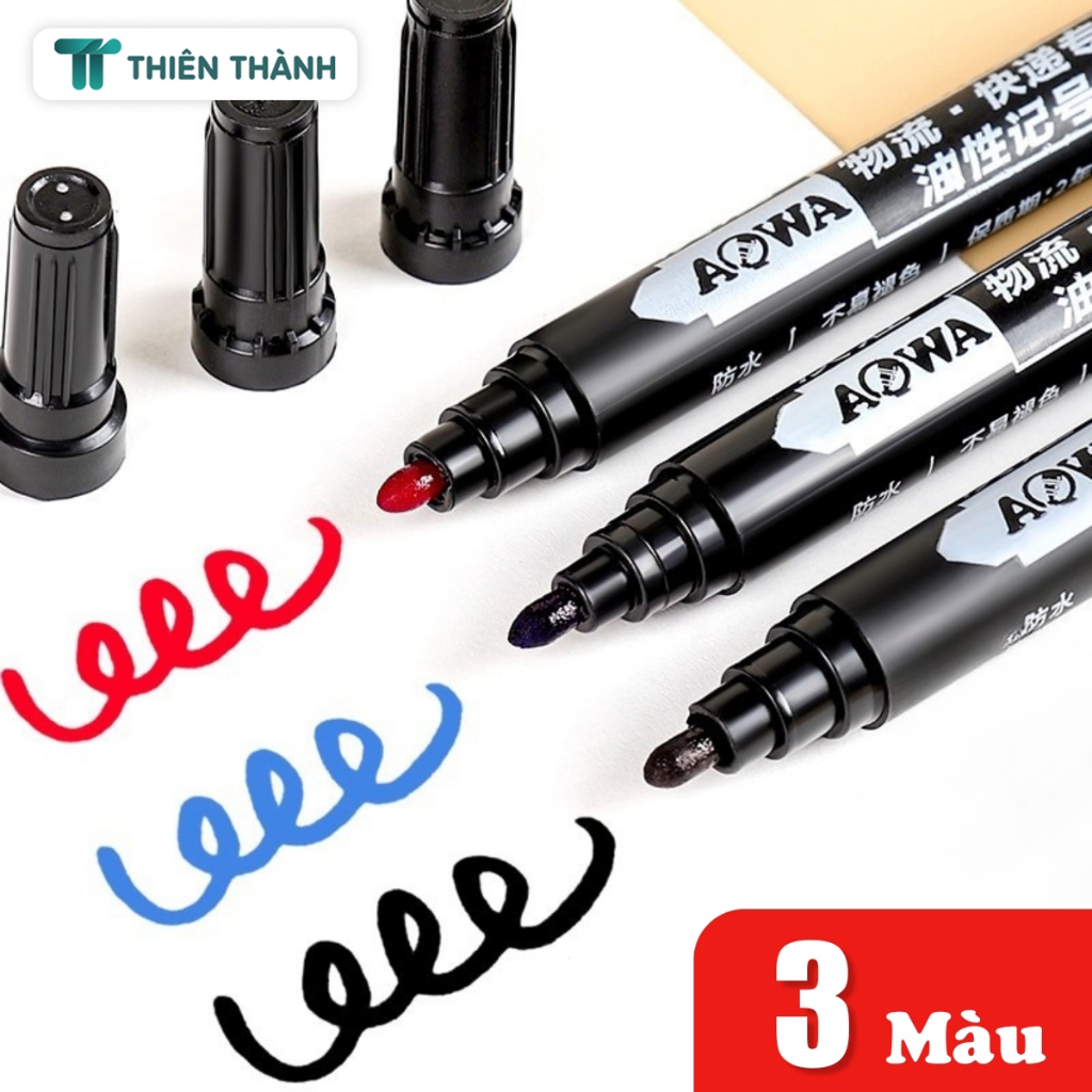 Bút Lông Dầu Viết Trên Nhựa/Kính- Bút Marker Không Xóa Được, Dụng Cụ Ghi Chú Cần Thiết Cho Văn Phòng